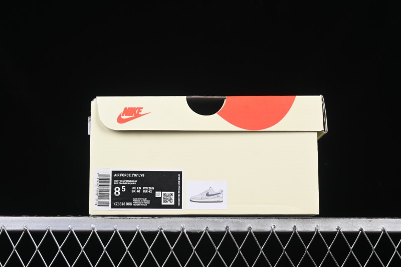 Nike Air Force 1 '07 Low Stussy Collaboration - Pig Grey Swoosh Low-Top Casual Sneakers - XZ3318-066