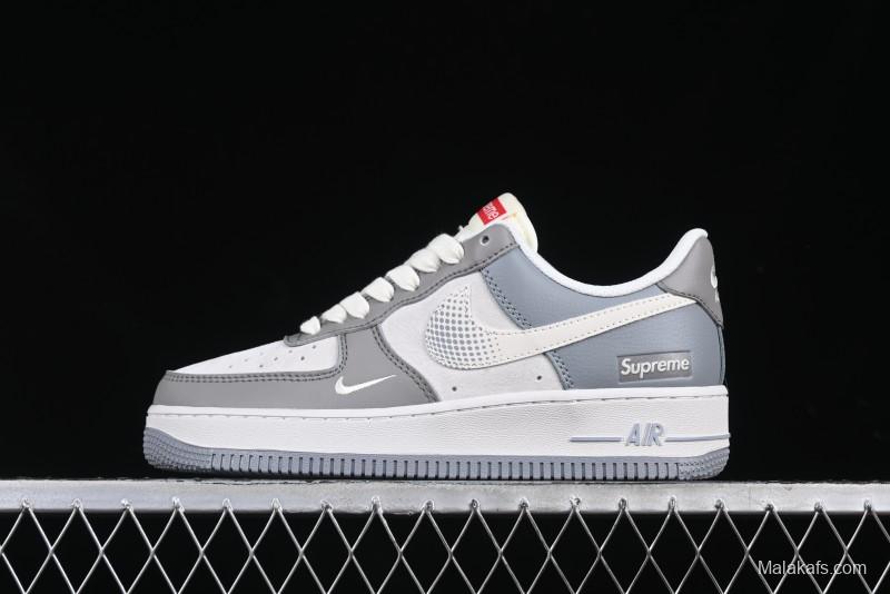 Nike Air Force 1 '07 Low Supreme Collaboration Polka Dot Swoosh Casual Sneakers - DM6688-023