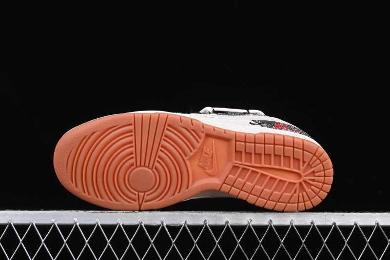 Nike SB Dunk Low Year of the Snake Series Snake Scale White Swoosh Customized Low-Top Casual Skate Shoes - YX5066-275
