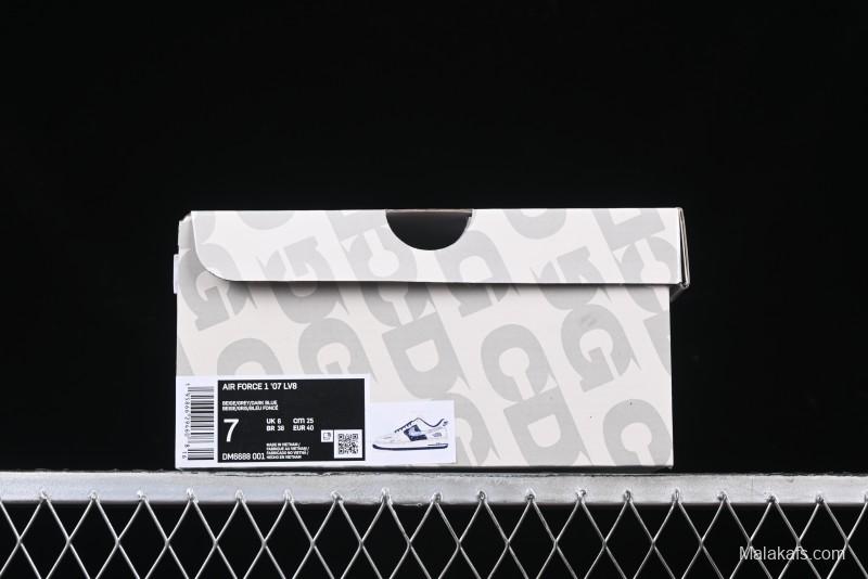 Nike Air Force 1 '07 Low The North Face Collaboration Off-White Blue Diamond Casual Sneakers - DM6688-001