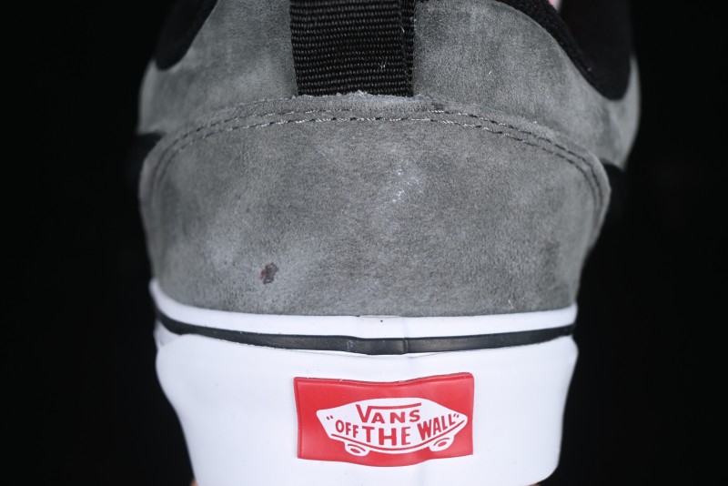 Vans Knu Skool Low-Top Retro Casual Vulcanized Sneakers in Grey Black - VN0009QCBDS