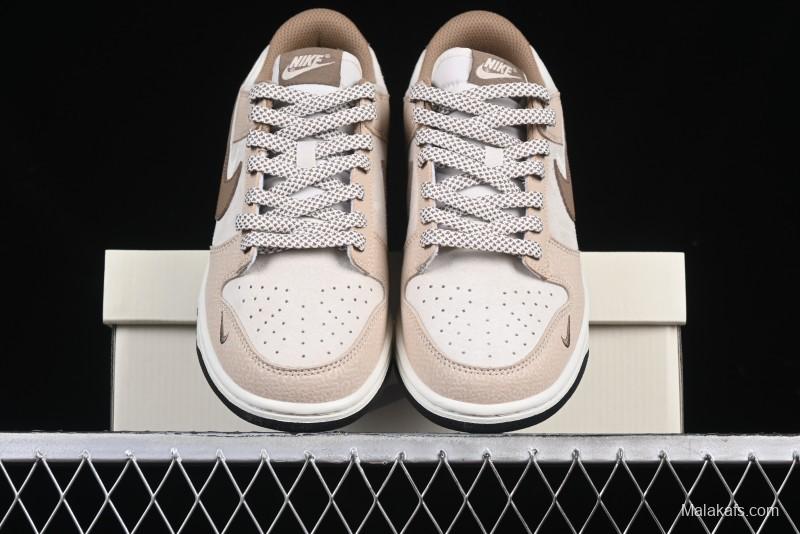 Nike SB Dunk Low Anniversary Edition Dark Swoosh Brown White Custom Low-Top Casual Skate Shoes - DJ2024-071