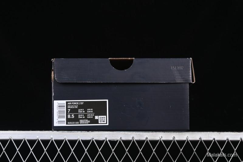 Nike Air Force 1 '07 Low Light Blue Casual Sneakers - 315122-102