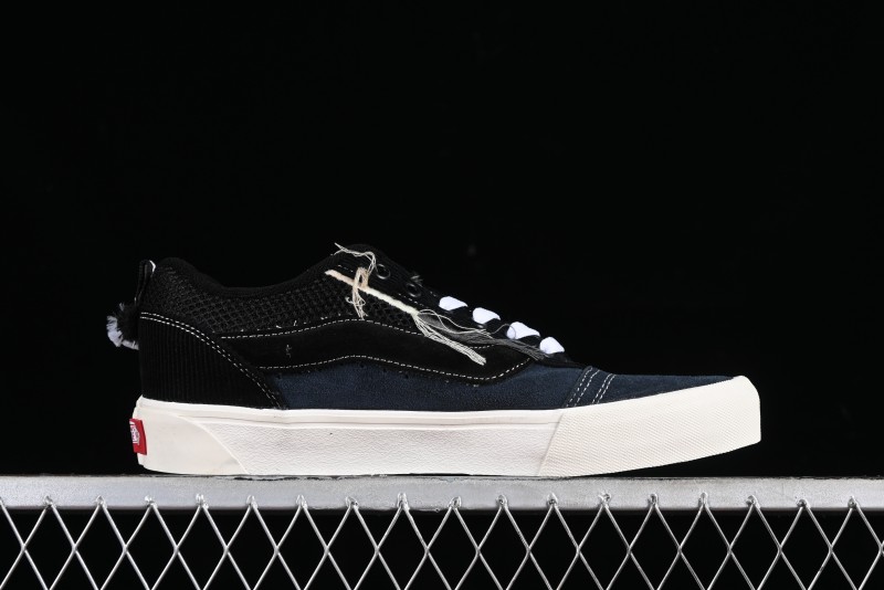 Vans Knu Skool Dragon Whisker Black Blue Slip-Resistant Cushioned Casual Low-Top Sneakers - VN0AUAK335