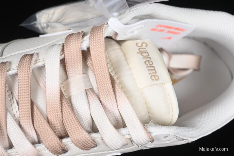 Nike SB Dunk Low Supreme Collaboration Two-Tone Khaki Anniversary High-End Custom Low-Top Casual Skate Shoes - BB8675-111