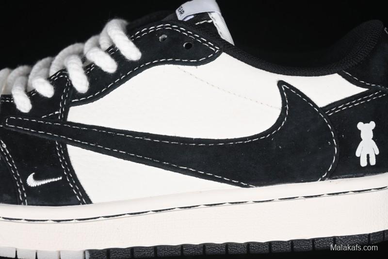 Nike Travis Scott x Fragment Design x Air Jordan 1 Low OG SP AJ1 Collaboration Sneakers - SJ2086-138