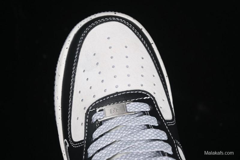 Nike Air Force 1 '07 Low The North Face Collaboration Black Grey Double Swoosh Casual Sneakers - DM6688-020