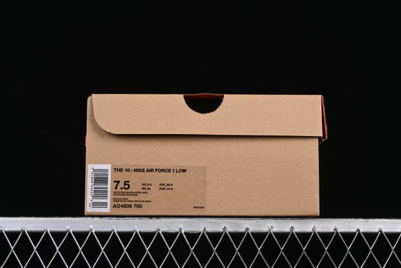 Nike Off White x Air Force 1 Low OW Collaboration Transparent Yellow Sneakers - AO4606-700