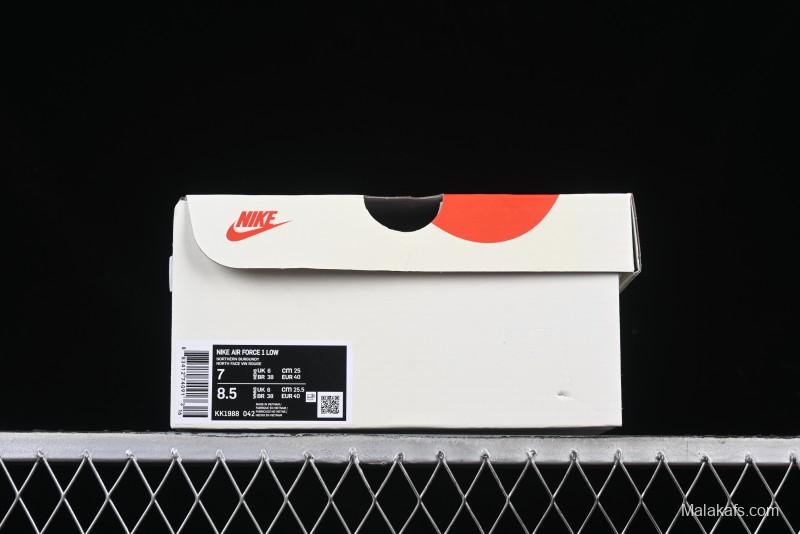 Nike Air Force 1 '07 Low The North Face Collaboration Burgundy Swoosh Casual Sneakers - KK1988-042