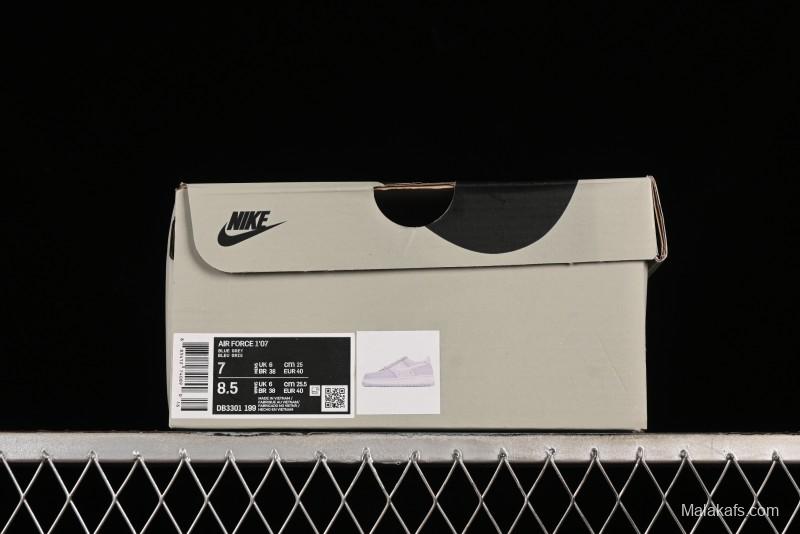 Nike Air Force 1 '07 Low Casual Sneakers in Ancient Blue with Full-Length Honeycomb Air Cushion - DB3301-199