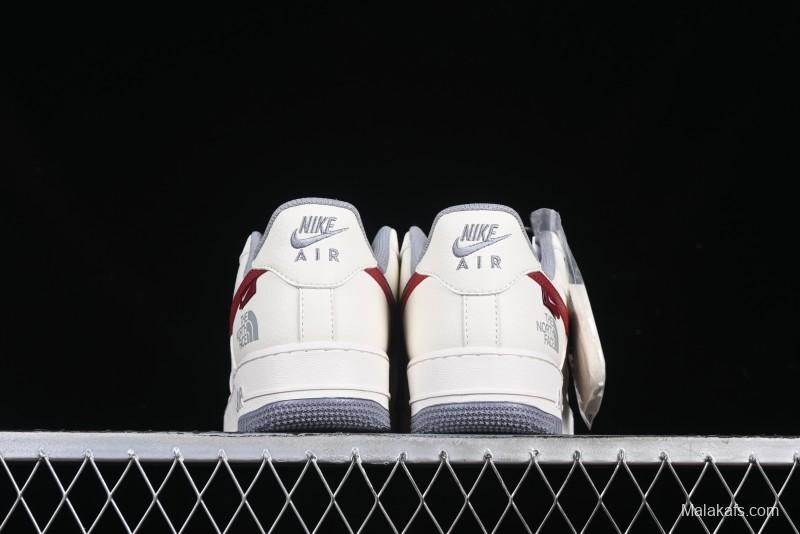 Nike Air Force 1 '07 Low The North Face Collaboration Beige Red Casual Sneakers - DM6688-047