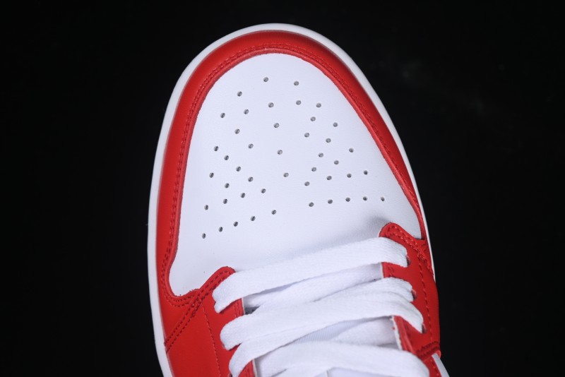 Nike Air Jordan 1 Low AJ1 White Red Casual Sneakers - 553558-166