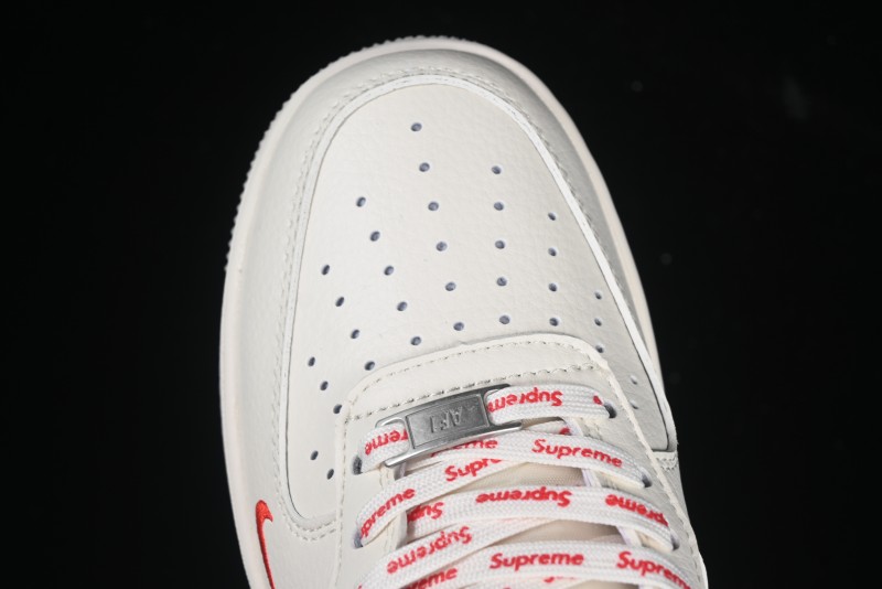Nike Air Force 1 '07 Low Supreme Collaboration Off-White Crystal Custom Casual Sneakers - XZ6188-715