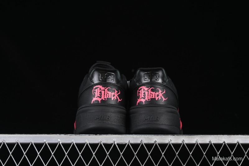 New York Yankees MLB Chunky Liner Custom Platform Sneakers in Neon Pink - 3ASXCA12N50WHS