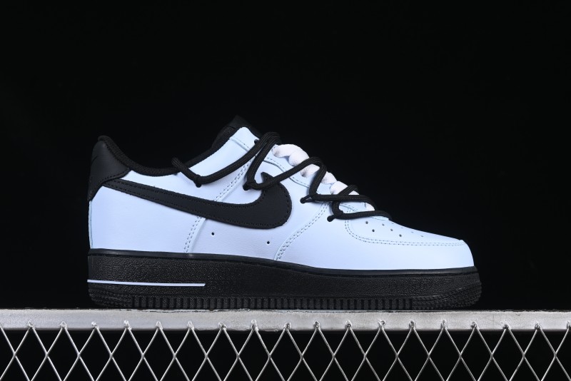 Custom "I Love U" Black & White Sneakers - Sleek Barcode Design