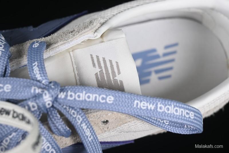 New Balance 237 Heritage Sneakers - Suede and Mesh in Muted Gray with Blue Accents