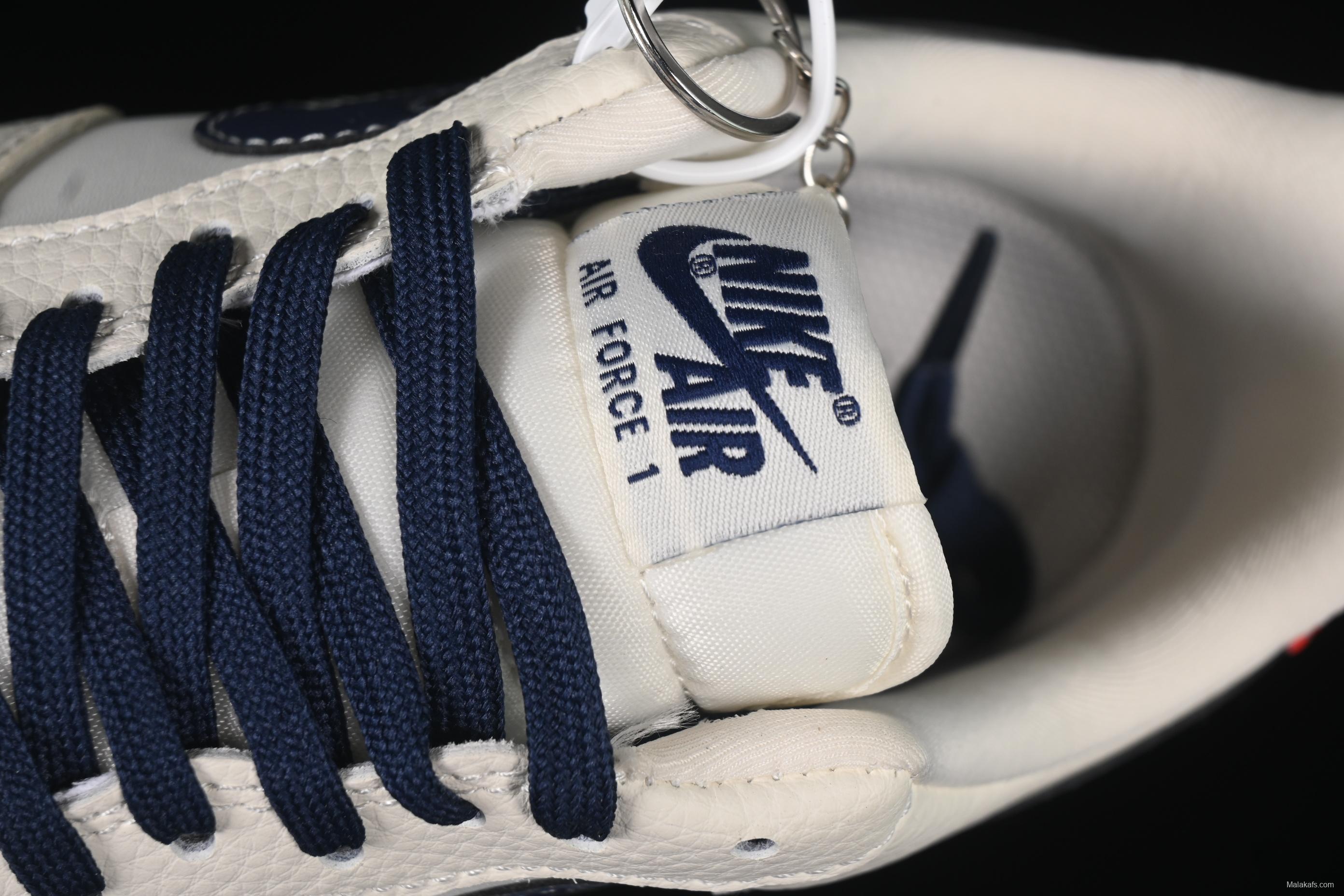 Nike Air Force 1'07 Low Dior Collaboration Navy Blue Red Sole Low-Top Casual Sneakers - KK1988-067