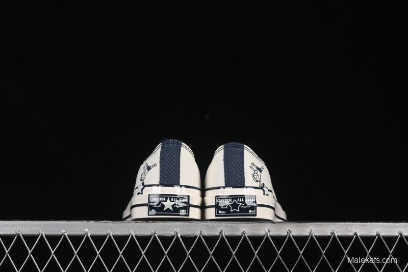 Converse Noritake x Chuck Taylor All Star 1970s Low Top Canvas Sneakers with Hand-Drawn Elements - A15788C