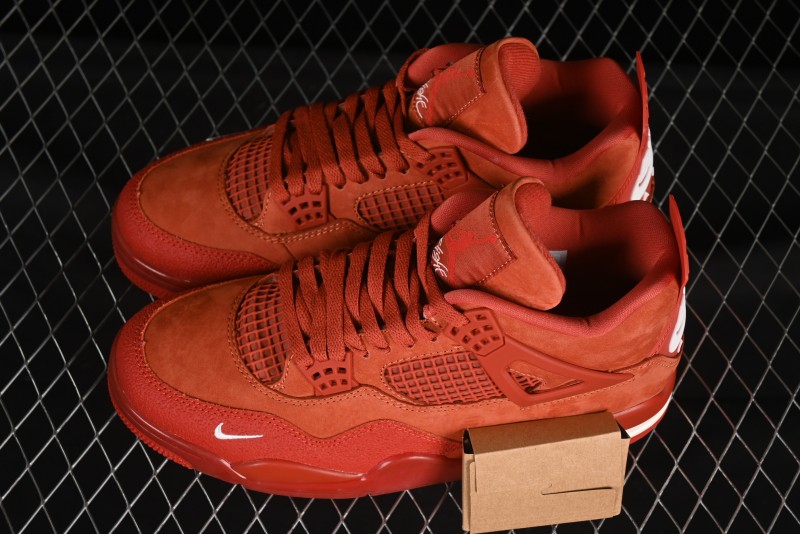 Nike Nigel Sylvester x Air Jordan 4 Retro High OG "Brick By Brick" Sneakers - HF4340-800