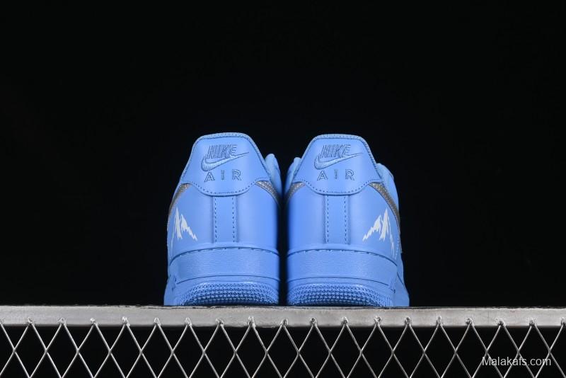 Nike Air Force 1'07 Low Casual Sneakers in Iceland Blue with Full-Length Air Cushion - ZH0316-070