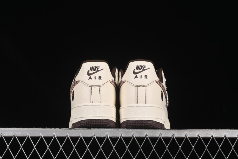Nike Air Force 1 '07 Low Bape Collaboration Beige Camo Casual Sneakers - DF0188-052