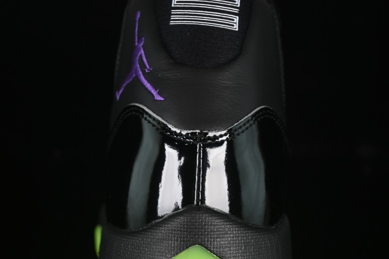 Nike Air Jordan 11 Retro CT8012-003 Basketball Shoes in Black & Guacamole Green