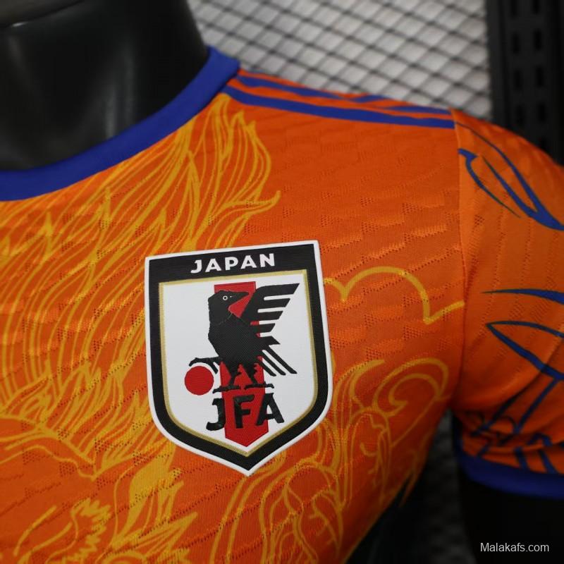 Player Version 2025 Japan Orange with Dragon Ball Z Vegeta Character Jersey