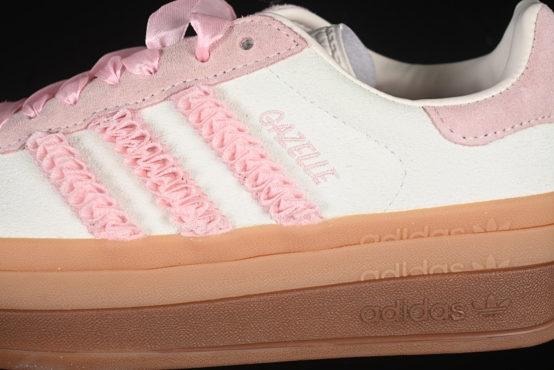 Adidas Originals Gazelle Bold JR8374 Collaboration Low-Top Sneakers with Thick Sole for Slip Resistance and Durability - JR8374