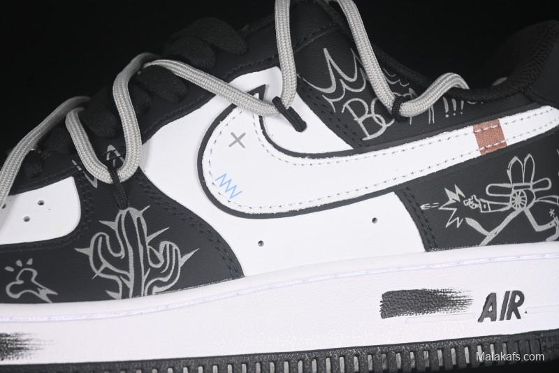 Nike Air Force 1'07 Low Denim Casual Sneakers with Full-Length Air Cushion - ZH0316-071