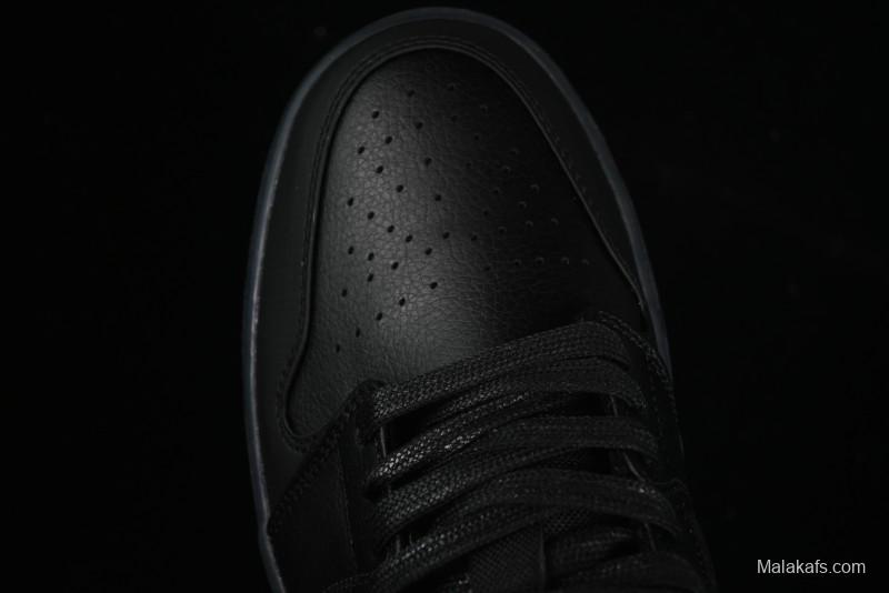 Nike Air Jordan 1 Low AJ1 Basketball Shoes Black White Canvas Leather Panel - HV5968-001