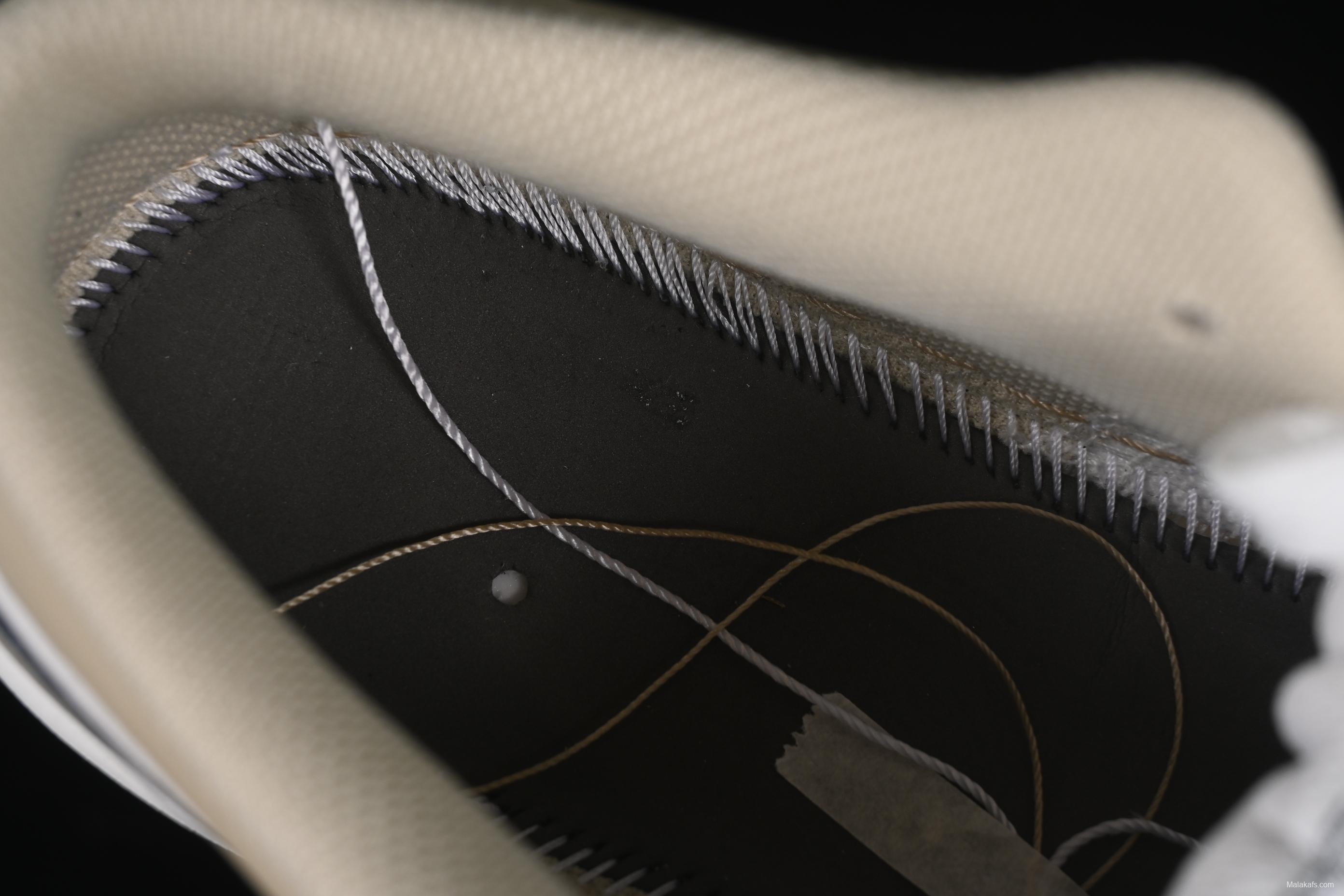 Nike Air Jordan 1 Low Retro Casual Sneakers in Cream White - 553558-153