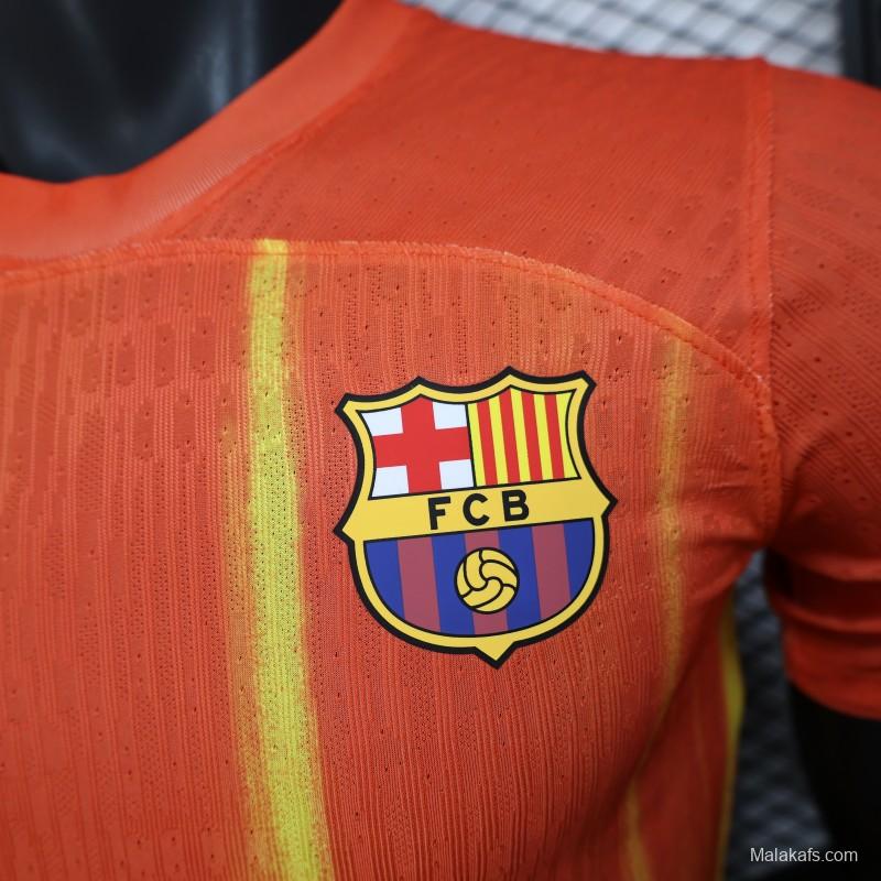 Player Version 25/26 FC Barcelona Orange with Flame Gradient Jersey