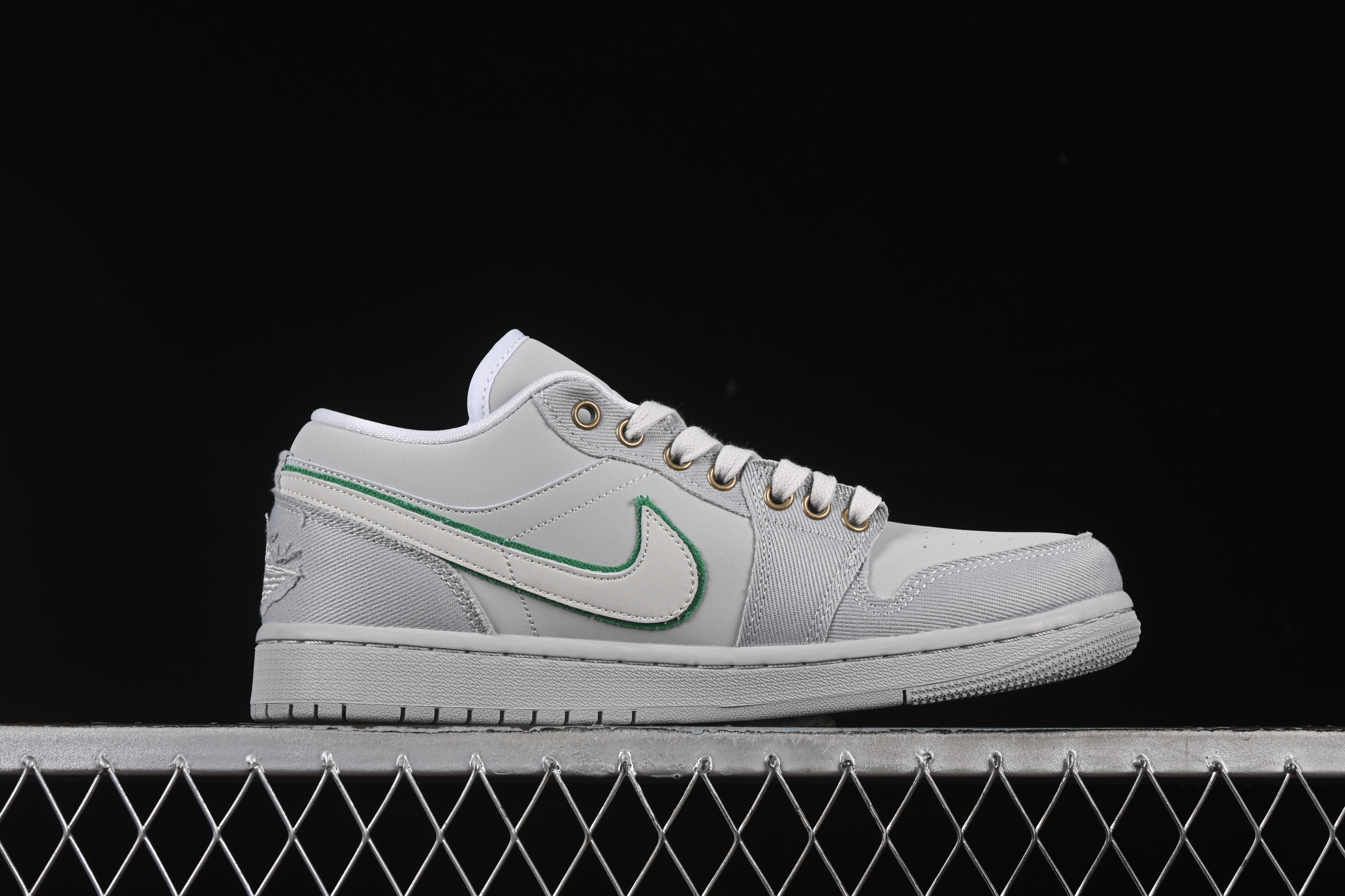 Nike Air Jordan 1 Low "Dongdan" Casual Sneakers with Woven Grey Design - IH3369-077