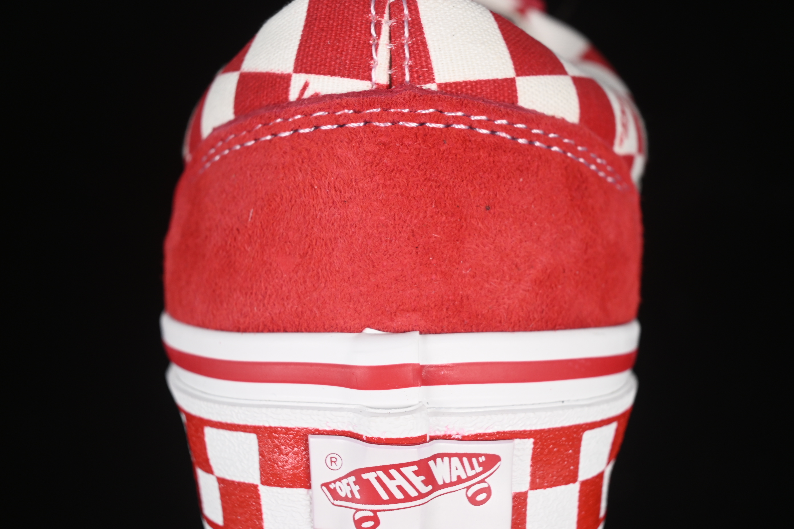 Vans Old Skool 36 LX-BMX Classic Skate Shoes in White Red Checkerboard - VN000D57ERM