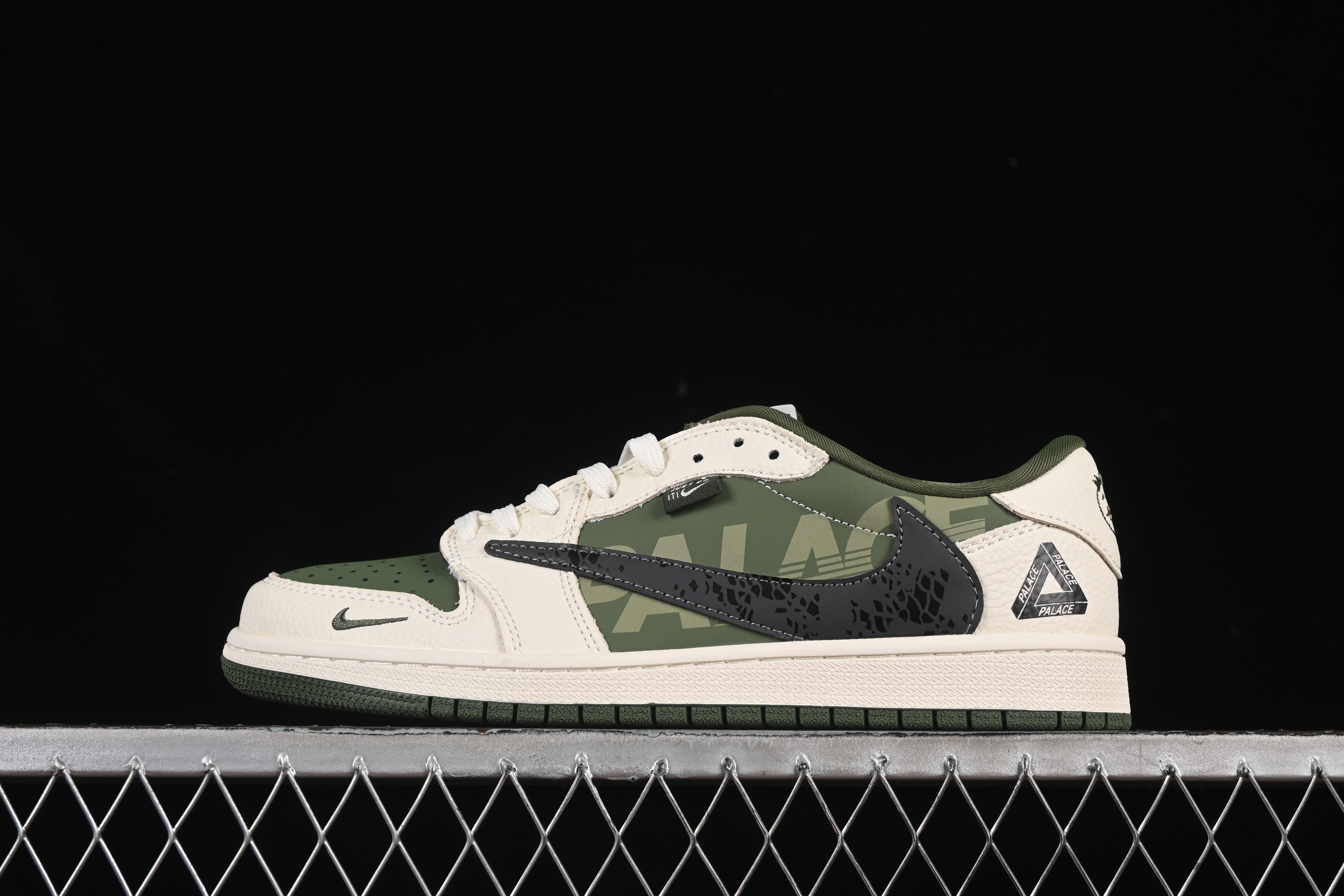 Nike Travis Scott x Fragment Design x Air Jordan 1 Low OG SP AJ1 PALACE Collaboration Low-Top Casual Sneakers - XS2024-030