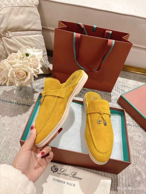 2025 LP Yellow Suede Slippers LY00360