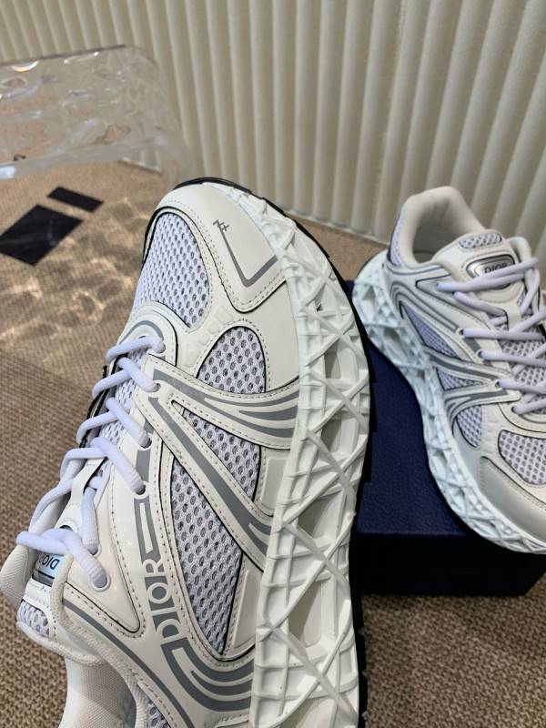 2024 Unisex Dior Beige Grey White Leather Mesh Sneakers MJ00400