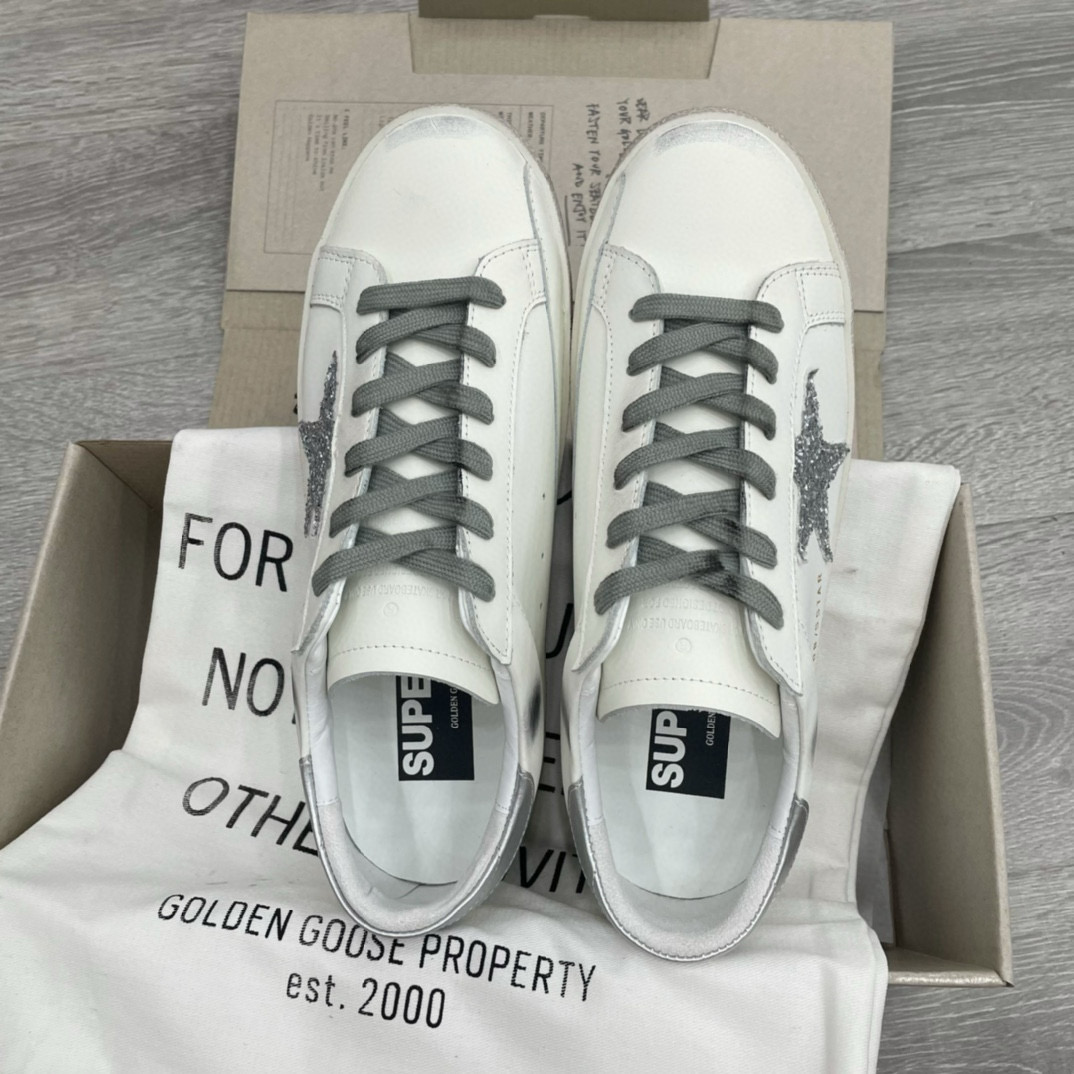 2025 Men GGDB White Grey Leather Sneakers SUPER STAR