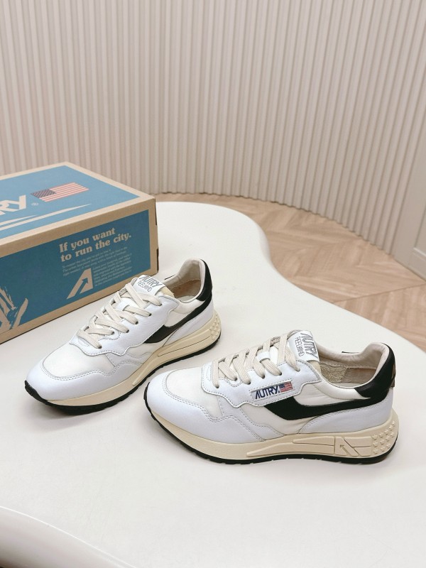 2024 Unisex Autry White Black Leather Mesh Sneakers MJ00330