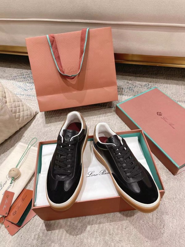 2025 Unisex Le Parmentier Black Suede Leather Sneakers Top Version LY00320(F)/LY00330(M)