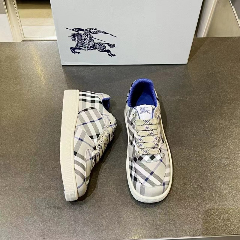 2024 Unisex Burberry Beige Black White Calf Leather Casual Shoes MJ00330