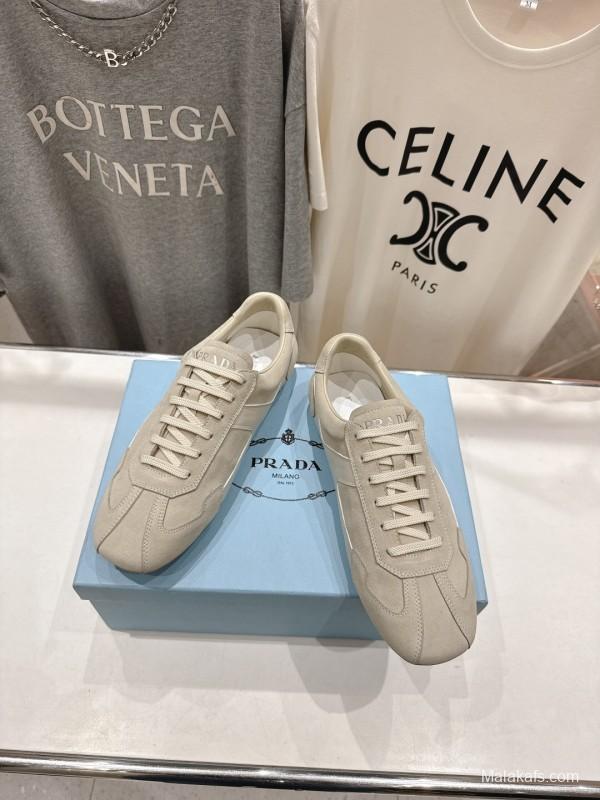 2025 Unisex Bottega Veneta White Leather Sneakers