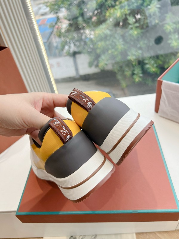 2024 Unisex Le Parmentier White Yellow Black Knit Sneakers Top Version MJ00340