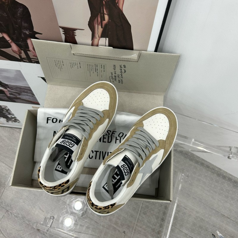 2024 Unisex GGDB White Beige Leather Suede Low Top Sneakers MJ00260