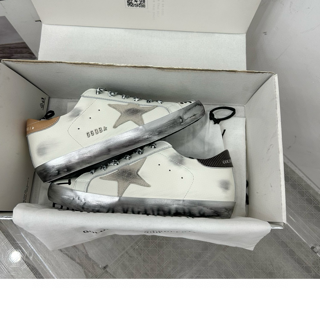 2025 Unisex GGDB White Beige Grey Leather Sneakers SUPER STAR