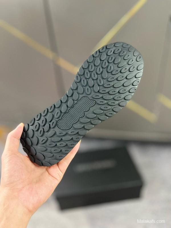 2024 Men Armani black brown blue green leather mesh sneakers MJ00230