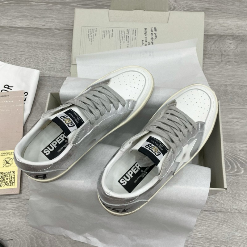 2024 Unisex GGDB White Silver Leather Low Top Sneakers MJ00260