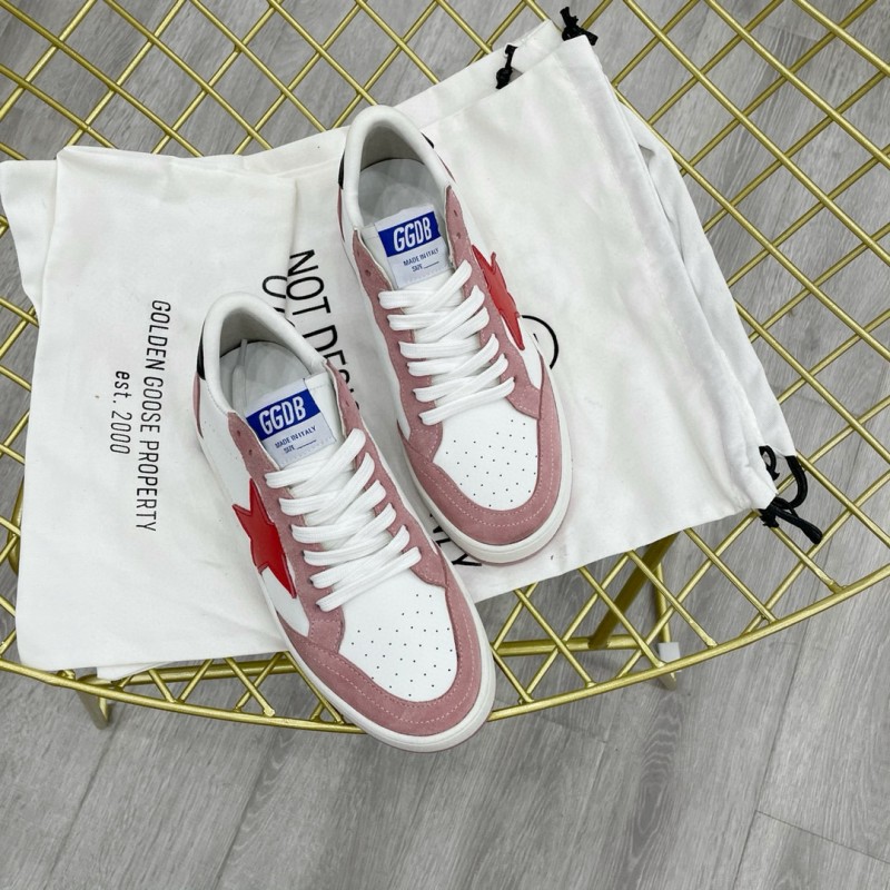 2024 Unisex GGDB White Pink Red Leather Suede Sneakers MJ00260