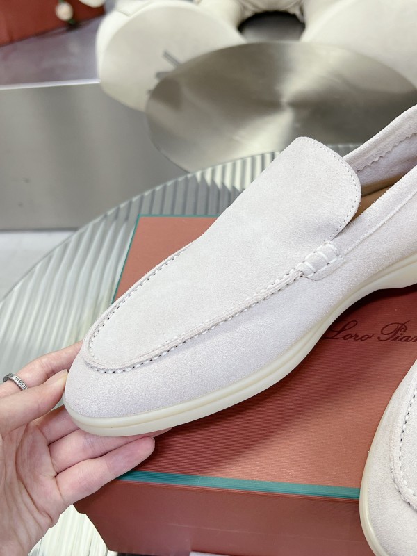 2025 Men LP White Suede Loafer LY00260