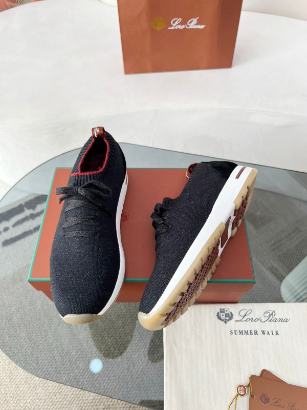 2024 Men Le Parmentier Black Wool Knit Sneakers MJ00330